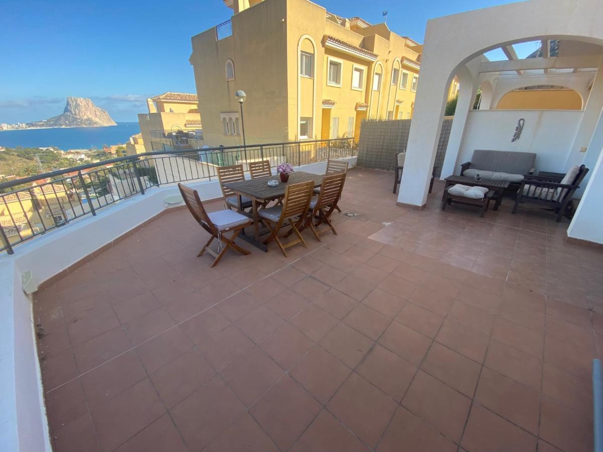 Chalet Adosado Con Vistas Al Mar Calpe Esterno foto